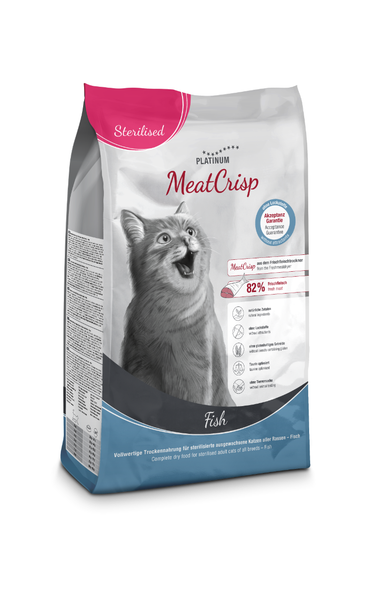 Platinum Sterilized MeatCrisp Riba Hrana za mačke 1,5 kg